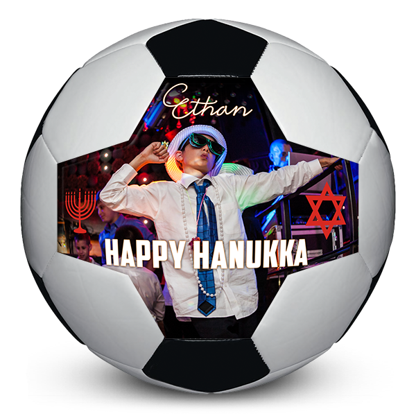 Custom personalised picture perfect soccerball christmas holiday hanukkah gift idea