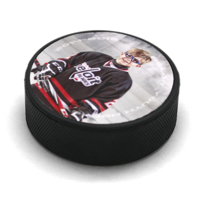 Personalized senior team hockey puck gift ideas