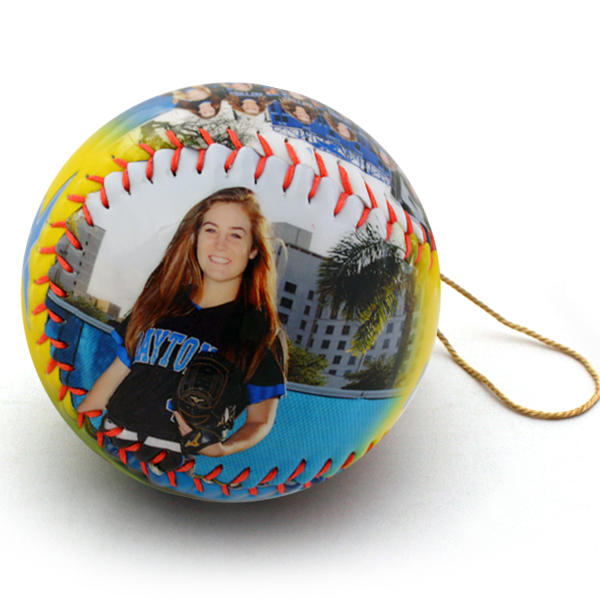 Personalized best picture full coverage softball ornament gifts