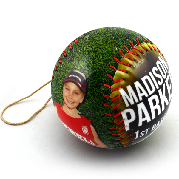 Best photo sports personalized unique softball ornament gifts