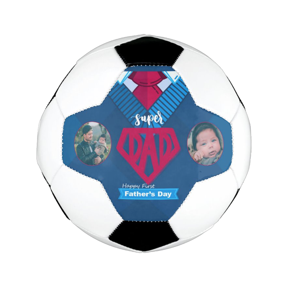 Custom personalised picture perfect soccerball fathers day gift