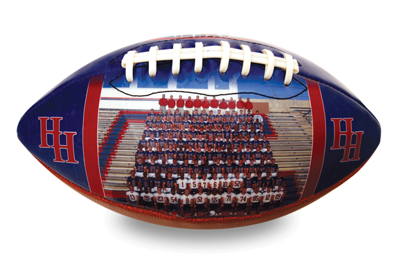 Customised picture perfect football groomsmen gift idea for athlete sports fan party favor