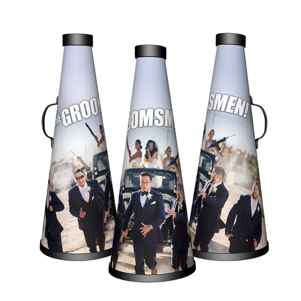 Best photo sports personalized cheerleading megaphones groomsmen gift for fan