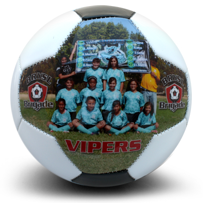 Customised picture perfect soccer ball groomsmen gift for athlete