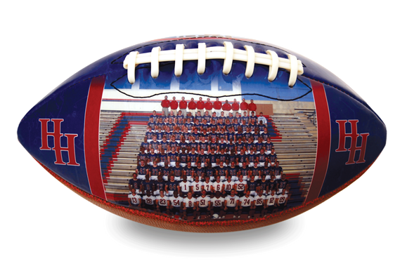 Customized full size football seniors, team gift idea