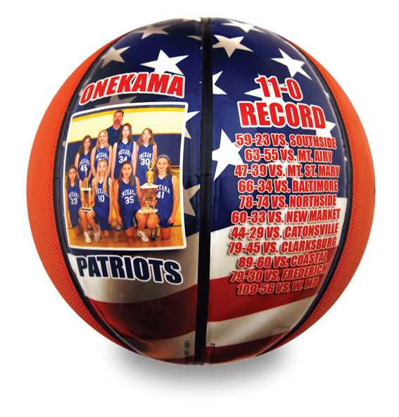 Best picture perfect print on basketball for wedding party favor ideas