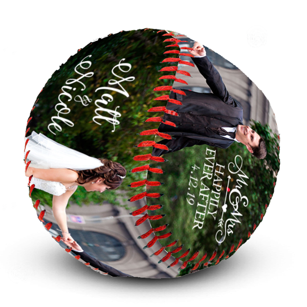 Personalised custom picture perfect softball ideas for wedding party